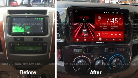 Màn hình DVD Android xe Toyota Hilux 2005 - 2015 | Gotech GT6 New